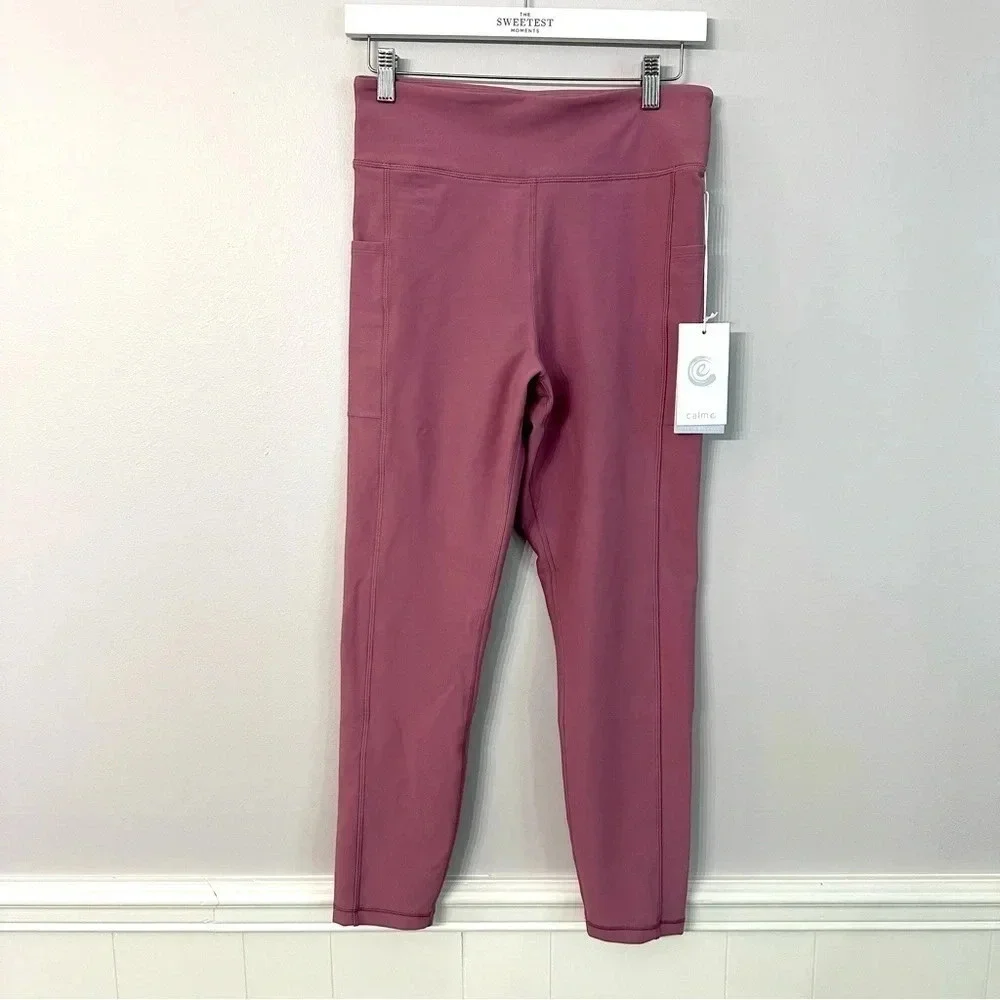 NWT Calme by Johnny Was Endurance High Waist Legging 7/8 w/ Pockets Sz Large